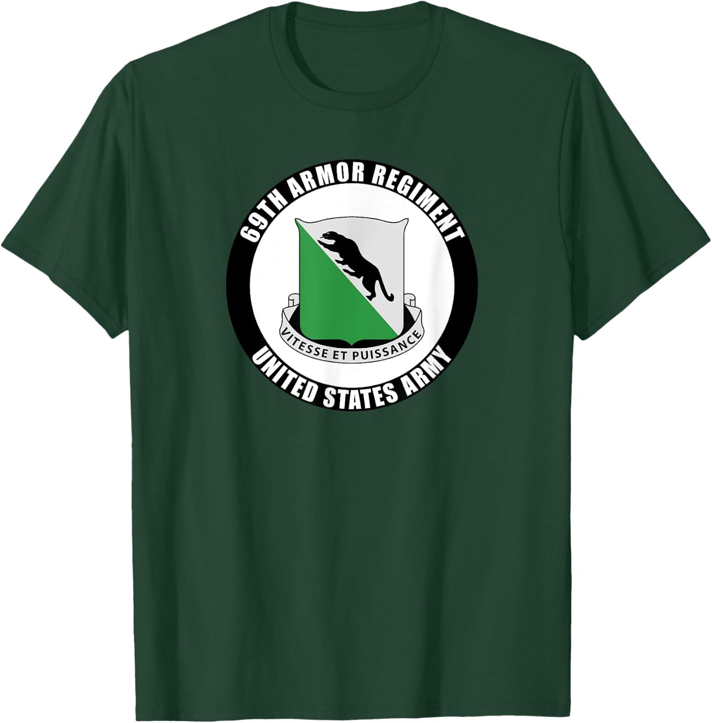 69th Armor Regiment United States Army Veteran Military T-Shirt - T-Shirt | Forest