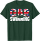 Swimming - GBR Britisch Union Flag - Water, Swimmer & Swim T-Shirt - T-Shirt | Forest