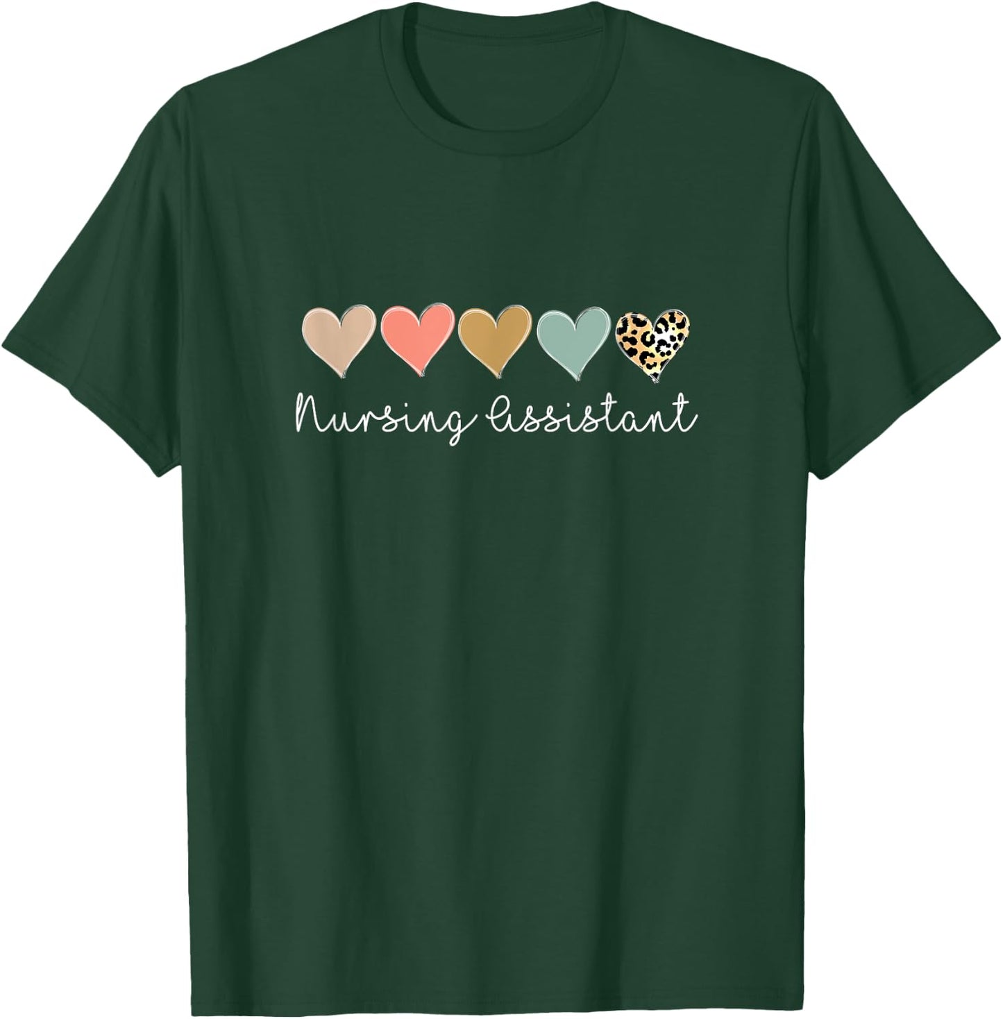 Nursing Assistant, Leopard Nursing assistant & Nurses Aide T-Shirt - T-Shirt | Forest