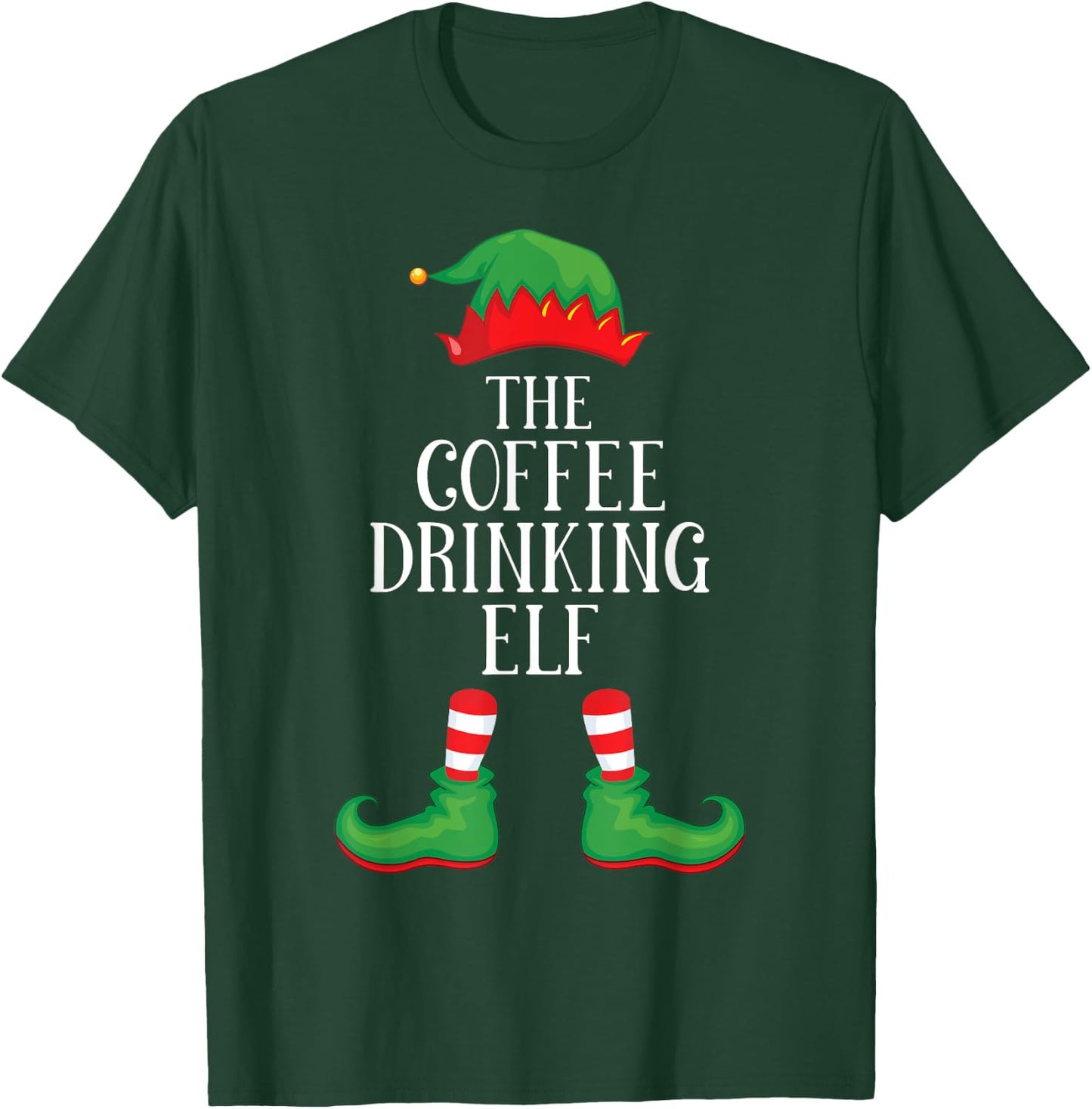 Coffee Elf Matching Group Xmas Funny Family Christmas T-Shirt - T-Shirt | Forest