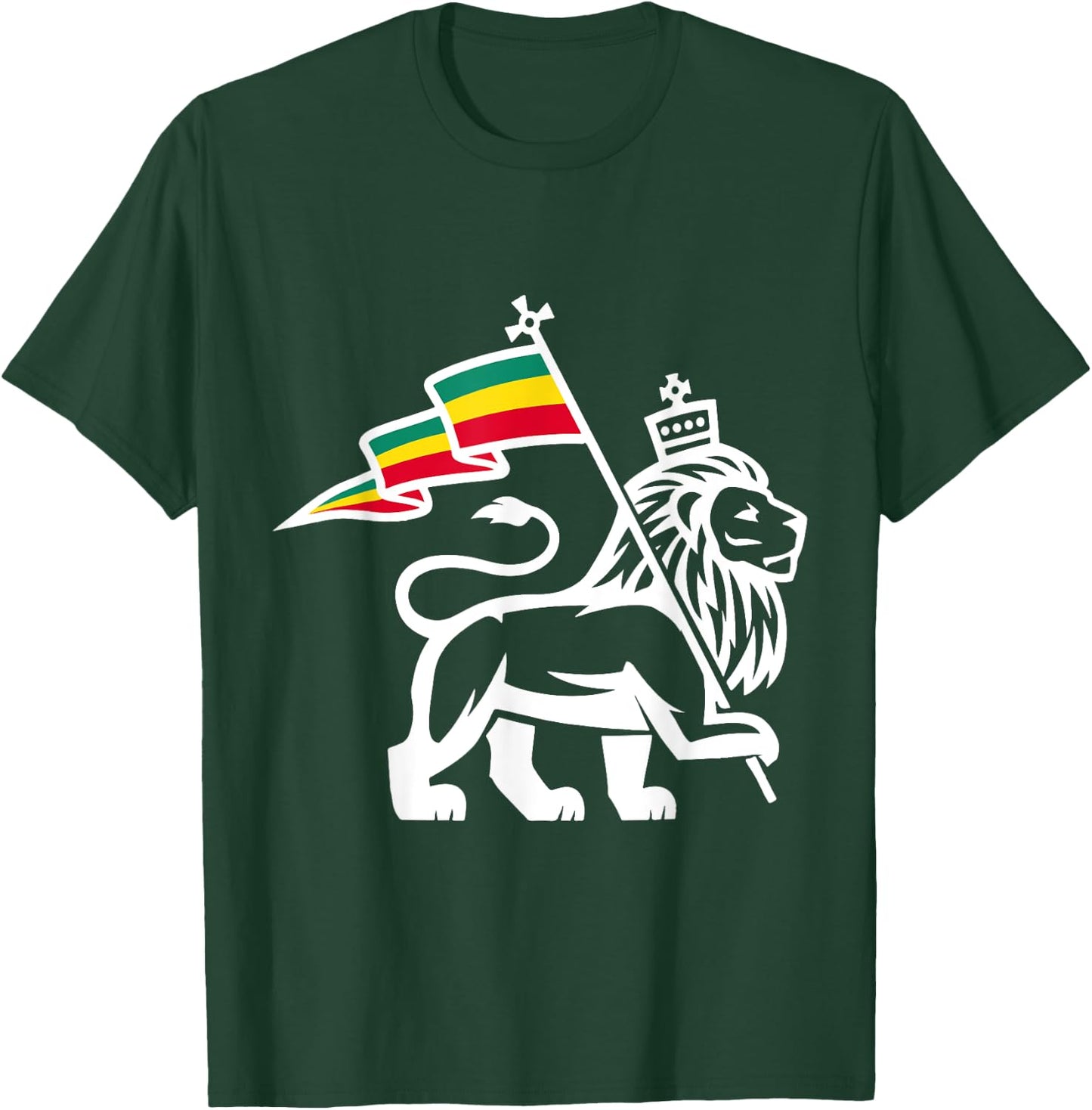 Lion of Judah Judah Rasta Rastafari Reggae T-Shirt - T-Shirt | Forest