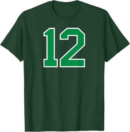 Number #12 Sport Green Varsity Number