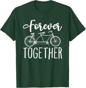 Couples Tandem Bike Matching Bicycle Tandem Bicycle Couple T-Shirt - T-Shirt | Forest