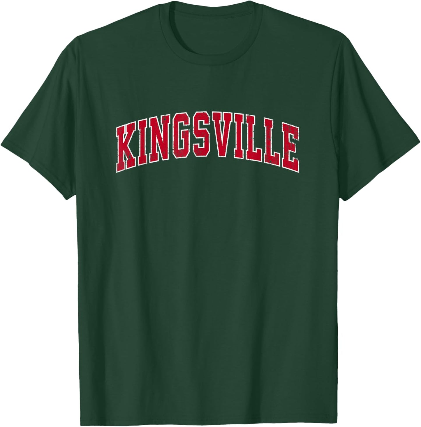 Kingsville Texas TX Vintage Sports Design Red Design T-Shirt - T-Shirt | Forest