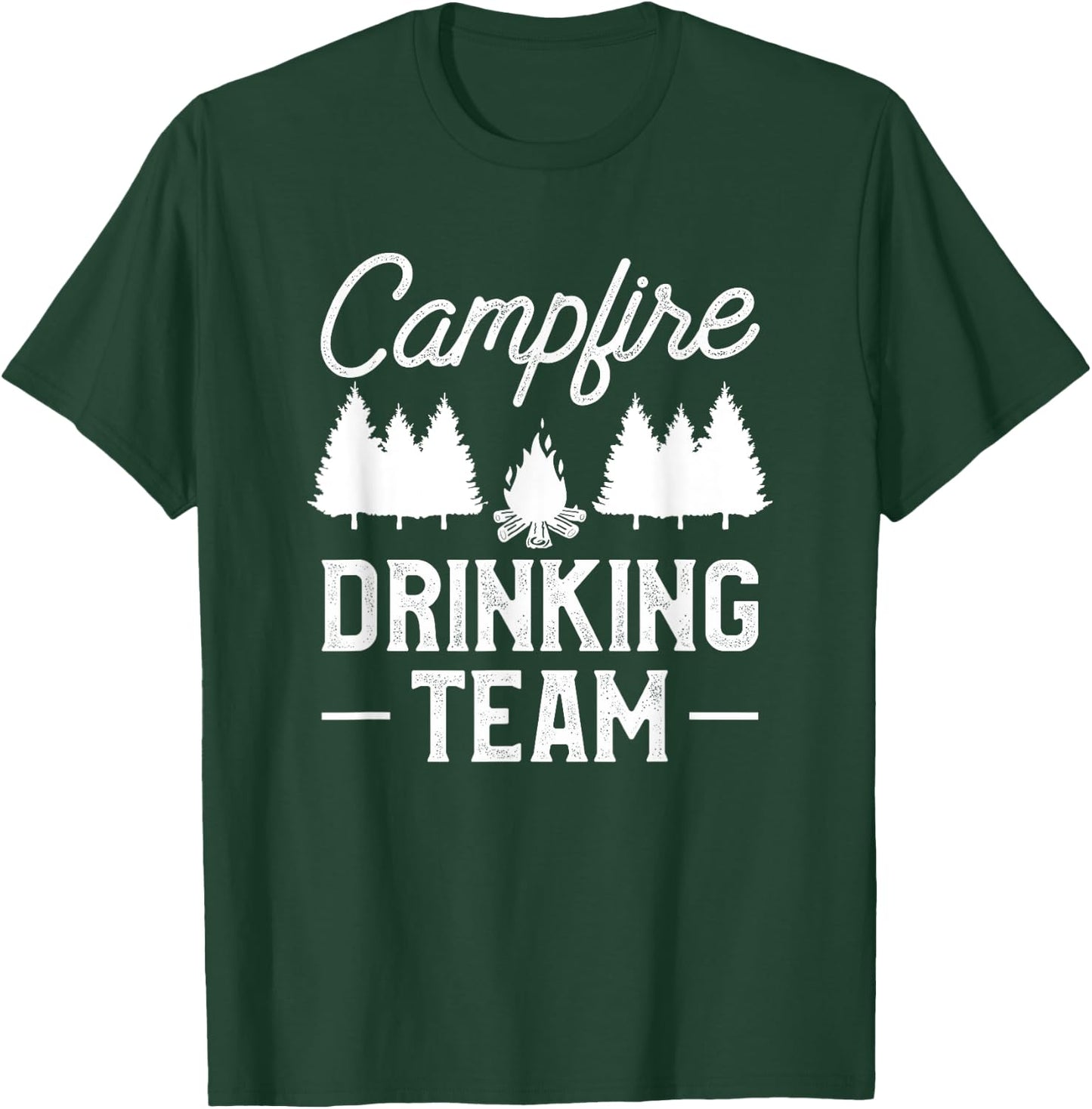 Campfire Drinking Team Funny Camper Beer Lover Camping T-Shirt - T-Shirt | Forest