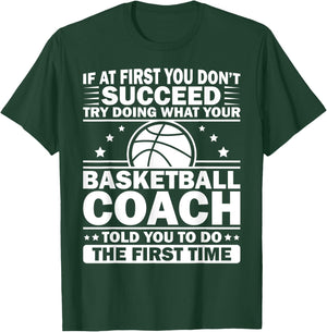 Funny Basketball Coaching Women Team Player Sports T-Shirt - T-Shirt | Forest