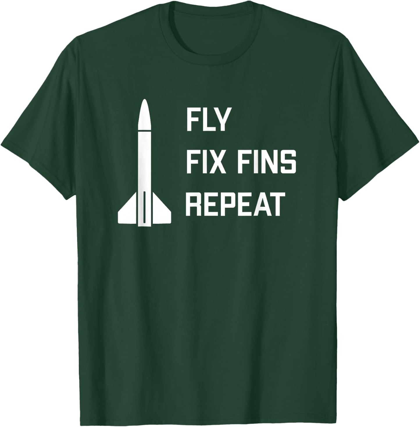Model Rocket Funny Launch and Crash T-Shirt - T-Shirt | Forest