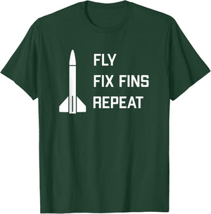 Model Rocket Funny Launch and Crash T-Shirt - T-Shirt | Forest