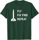 Model Rocket Funny Launch and Crash T-Shirt - T-Shirt | Forest