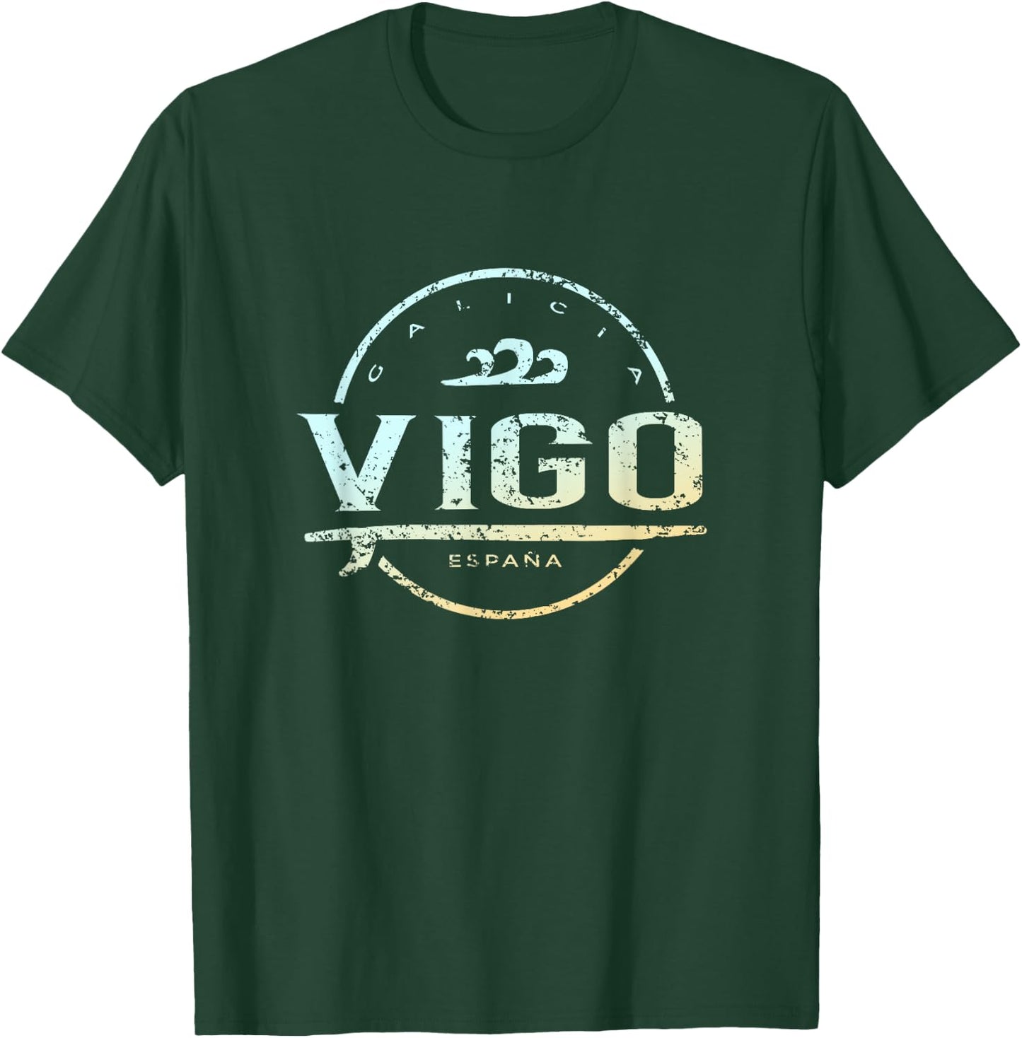 Vigo España - Retro Vigo Spain Vintage Surf T-Shirt - T-Shirt | Forest