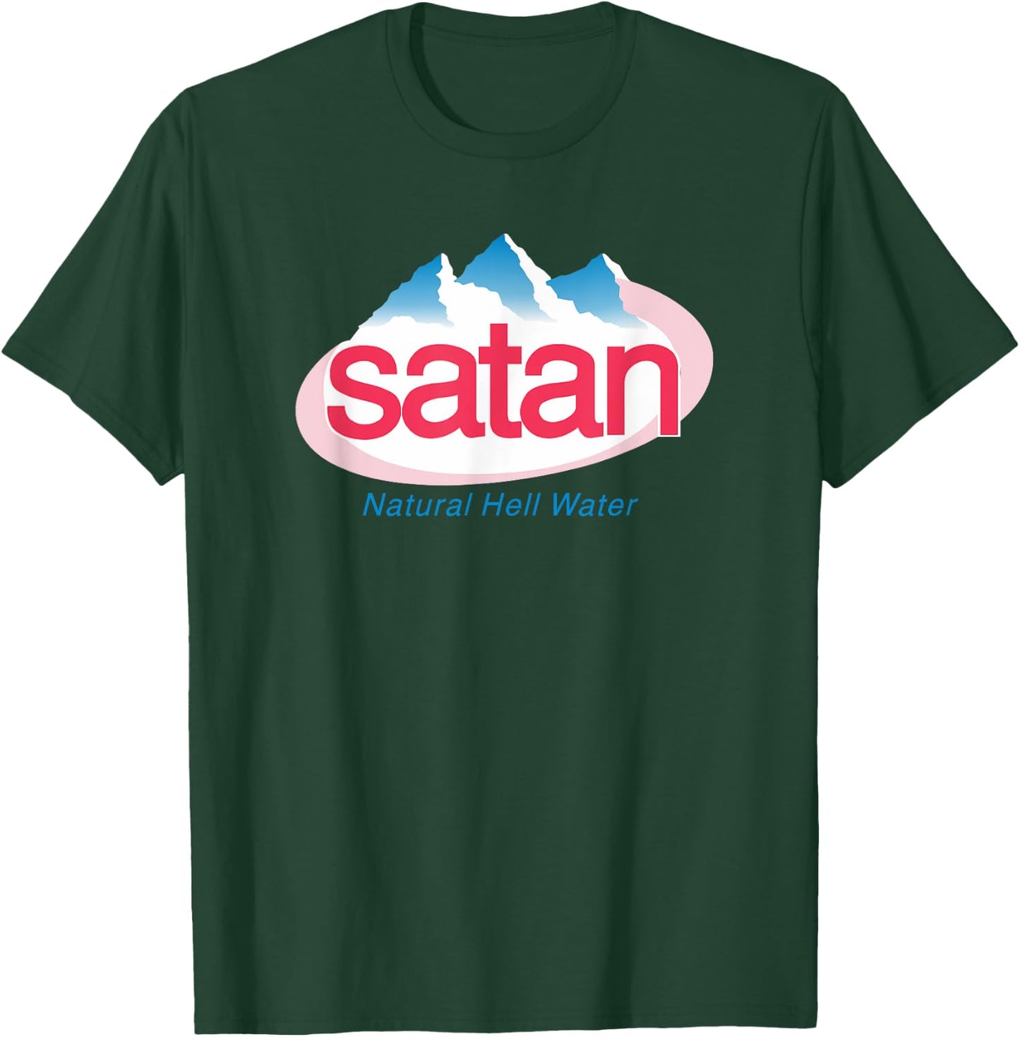 Vintage Funny Satan Water Natural Hell Water Aesthetic T-Shirt - T-Shirt | Forest