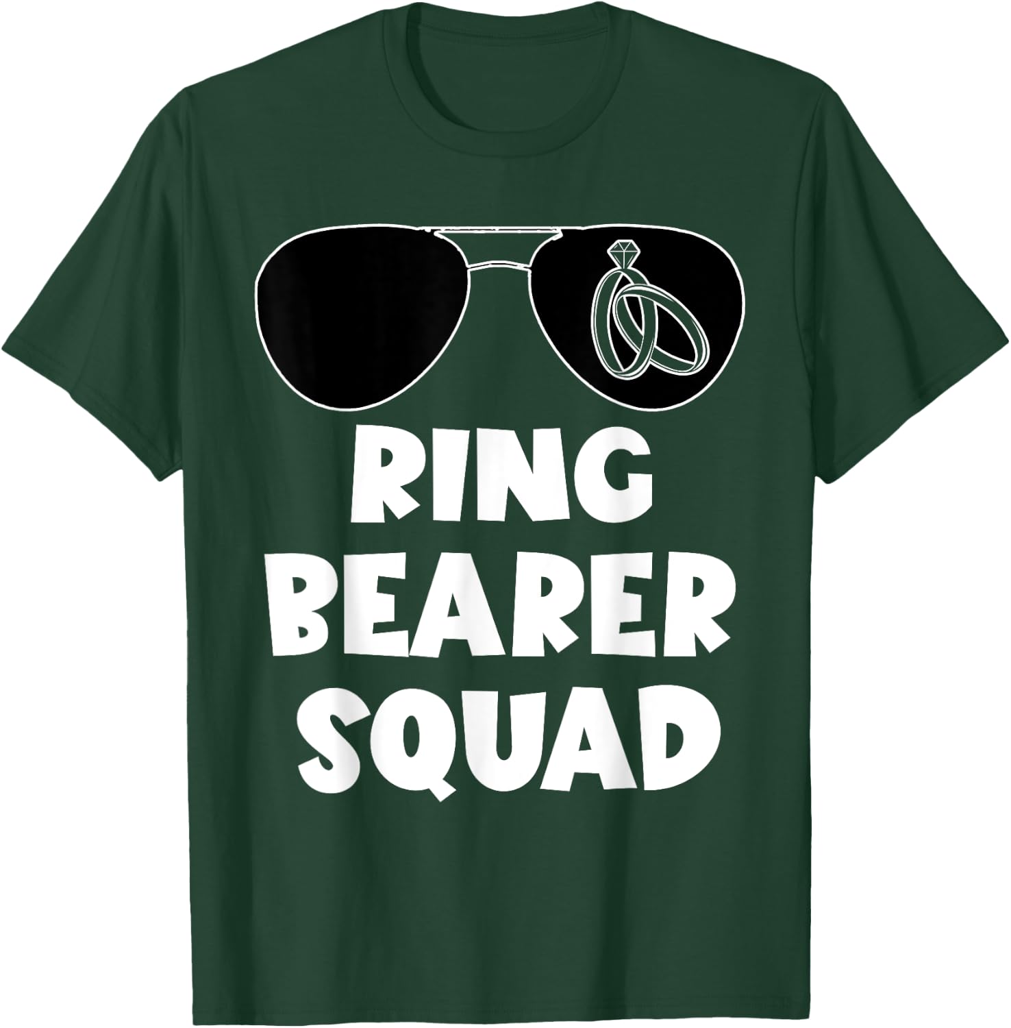 Squad Wedding Party Ring Sunglass Ring Bearer Security T-Shirt - T-Shirt | Forest