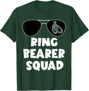 Squad Wedding Party Ring Sunglass Ring Bearer Security T-Shirt - T-Shirt | Forest