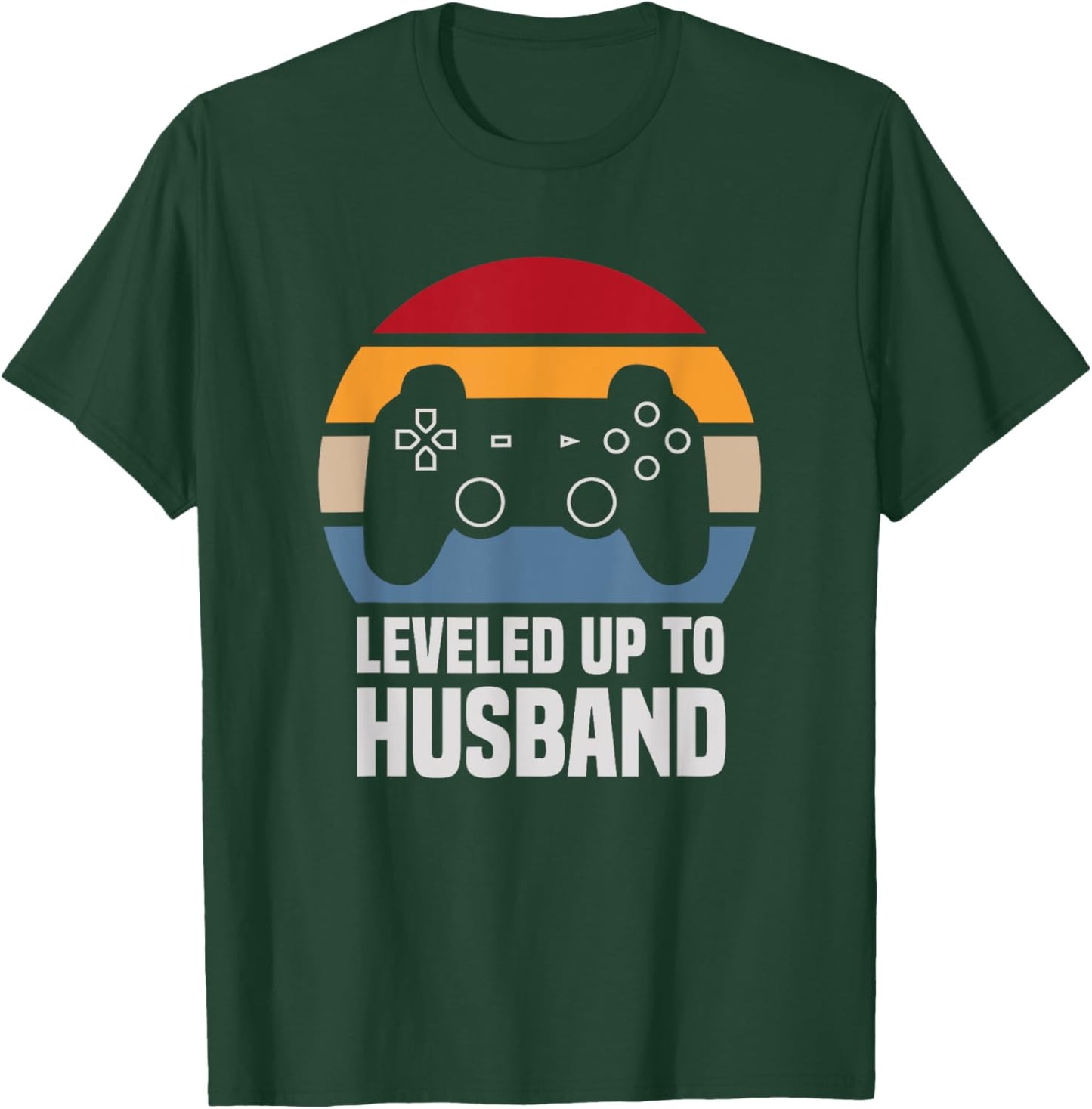 Leveled Up To Husband Gifts Newly Married Couple T-Shirt - T-Shirt | Forest
