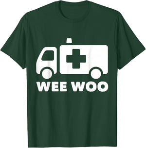 Wee Woo Paramedic First Aid Ambulance T-Shirt - T-Shirt | Forest