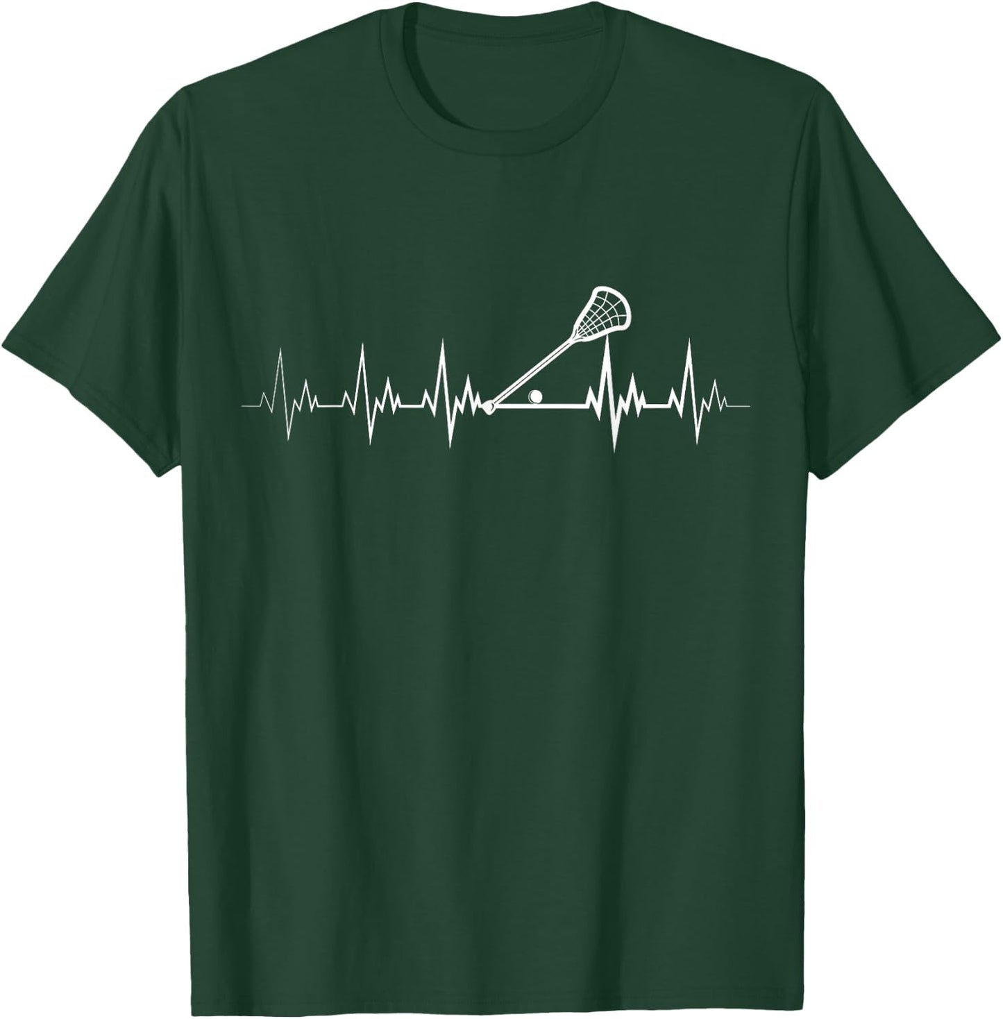 Lacrosse Heartbeat Lacrosse Player Item T-Shirt - T-Shirt | Forest