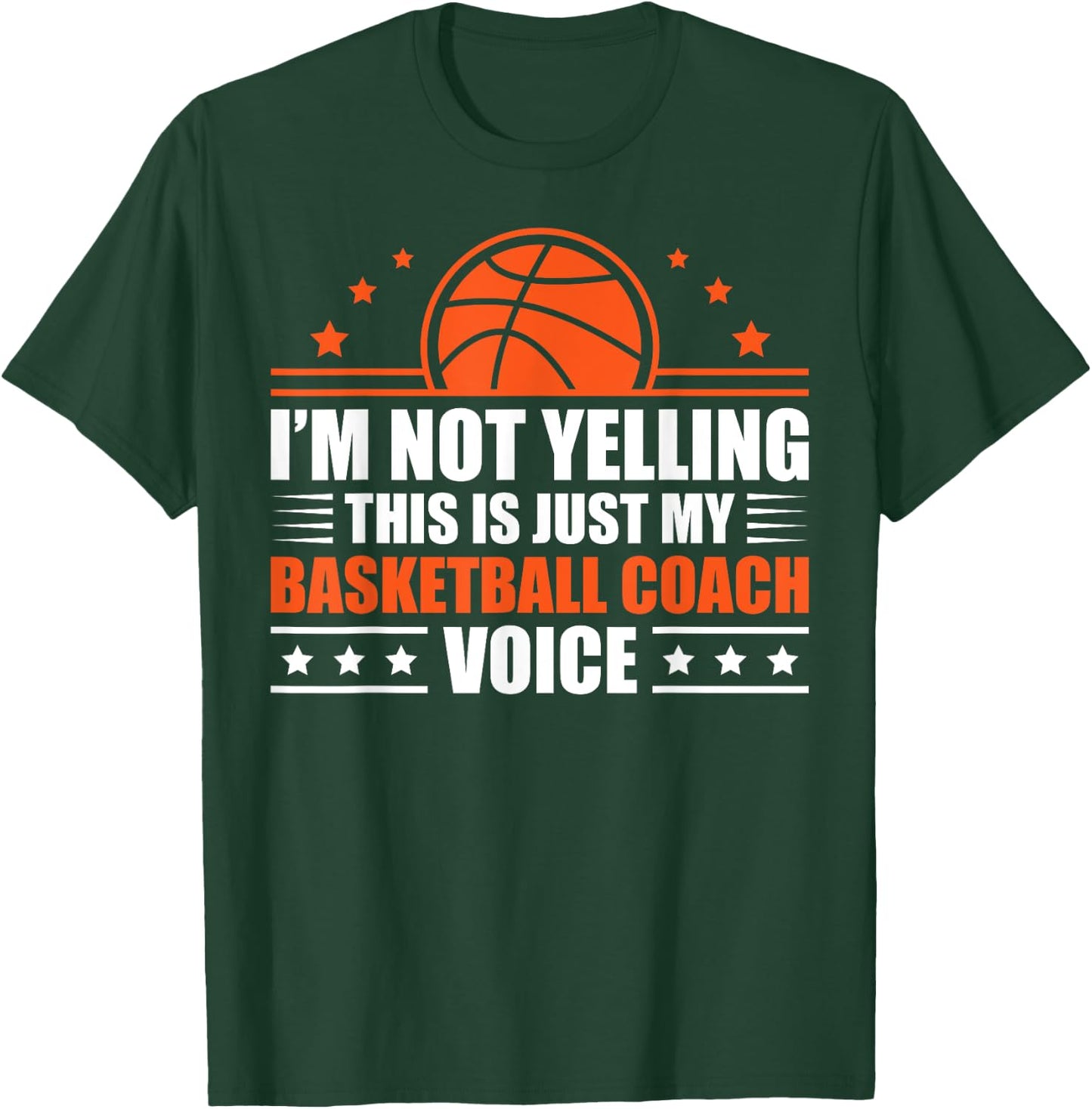 Cool Basketball Coach Men Women Basketball Coaching Voice T-Shirt - T-Shirt | Forest