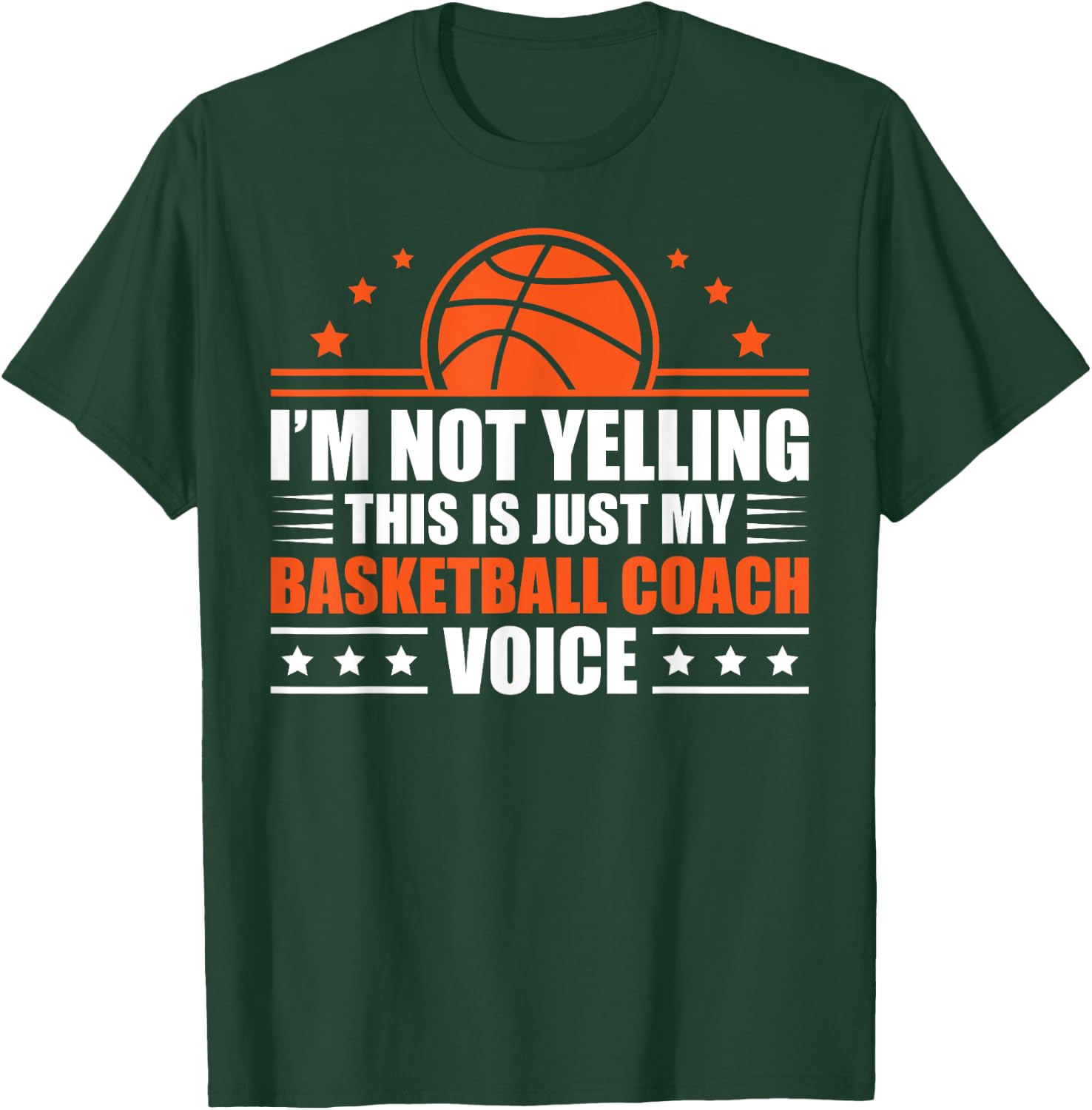 Cool Basketball Coach Men Women Basketball Coaching Voice T-Shirt - T-Shirt | Forest