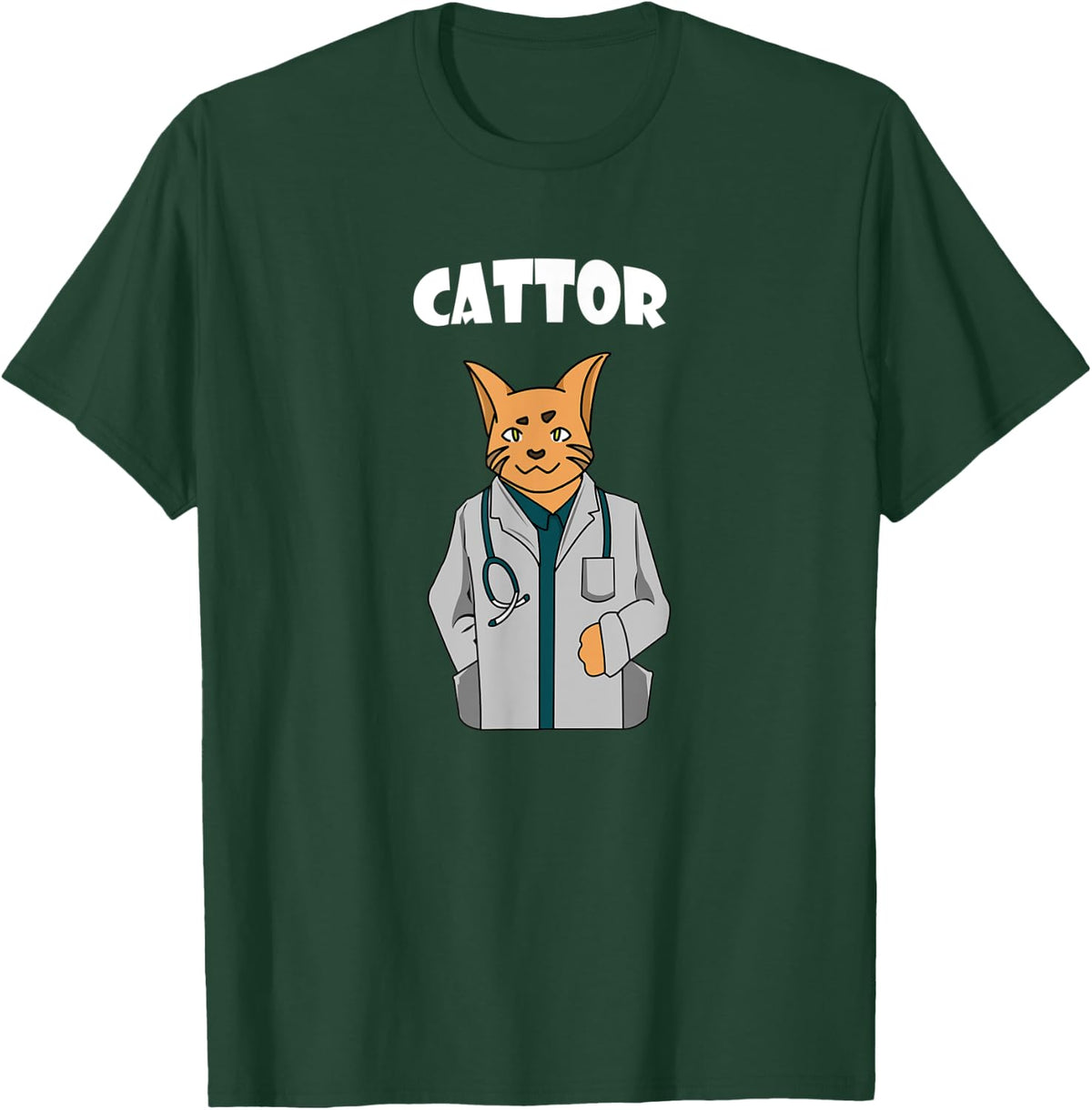 Cat Doctor Profession Cool Medical Animal Lovers Gift Women T-Shirt - T-Shirt | Forest