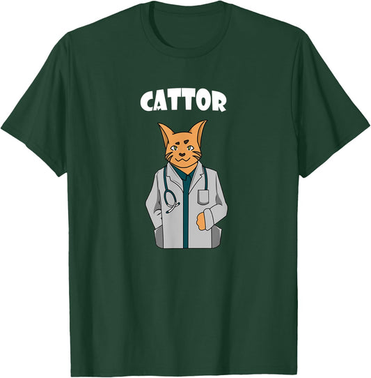 Cat Doctor Profession Cool Medical Animal Lovers Gift Women T-Shirt - T-Shirt | Forest
