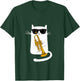 Kitty Bebop Jazz Cat Playing Trumpet - Hippy Hipster Kitty T-Shirt - T-Shirt | Forest