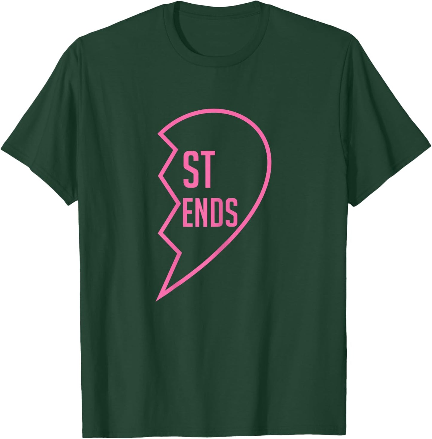1 Heart in 2 Best Friend T Shirts - Matching BFF Outfits T-Shirt - T-Shirt | Forest