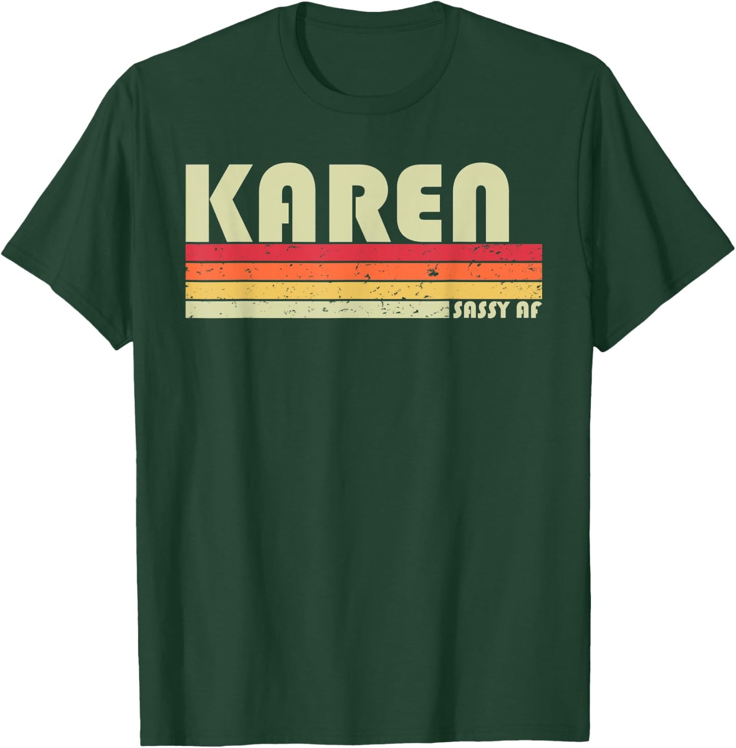 KAREN Gift Name Personalized Retro Vintage 80s 90s Birthday T-Shirt - T-Shirt | Forest