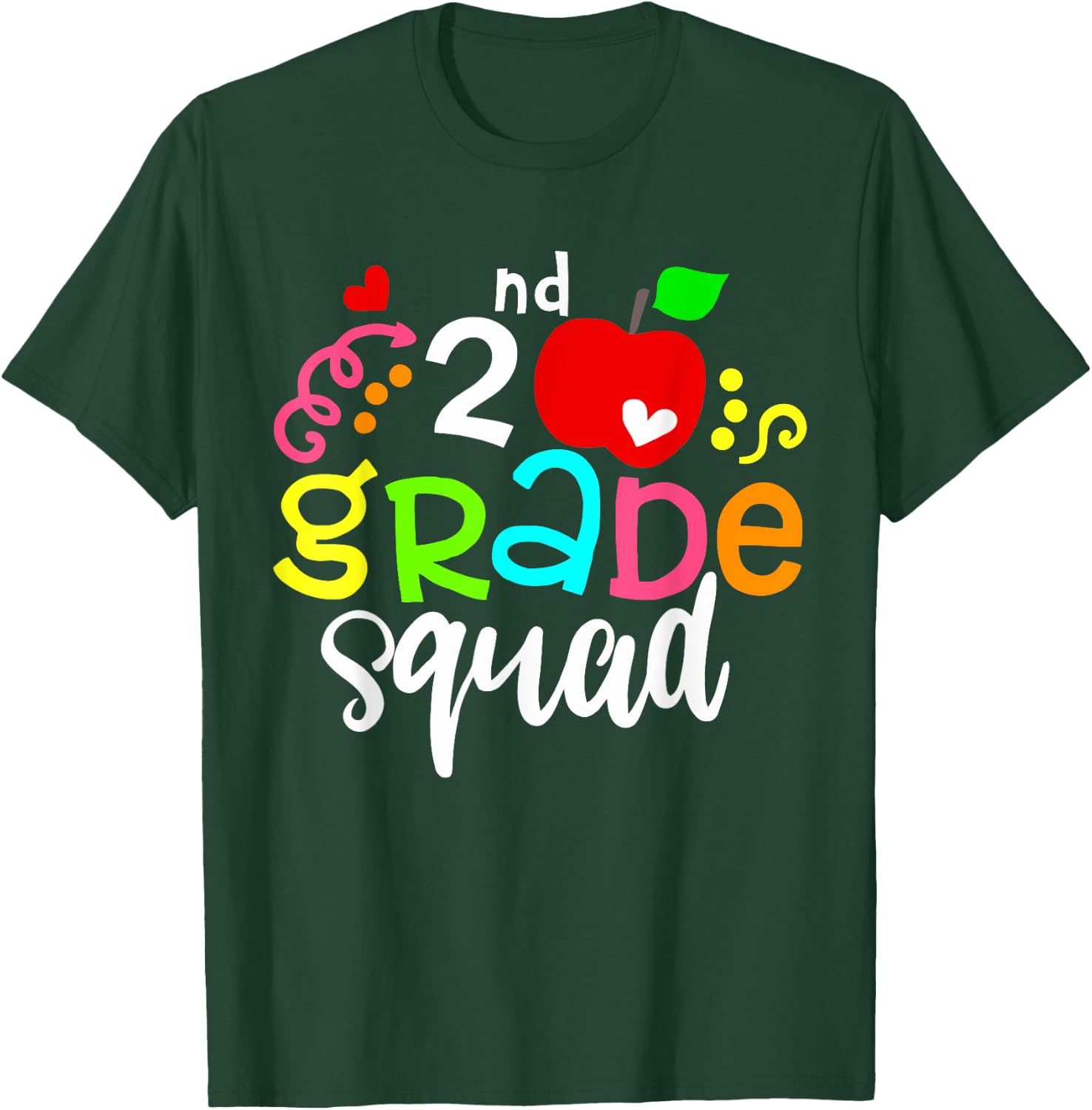 2nd Grade Squad Shirt Funny Second Grade Team Back To School T-Shirt - T-Shirt | Forest