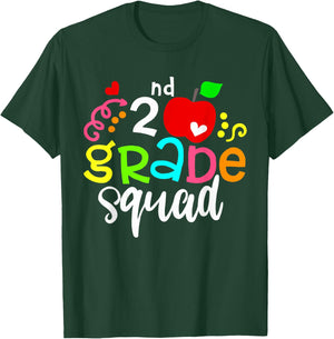 2nd Grade Squad Shirt Funny Second Grade Team Back To School T-Shirt - T-Shirt | Forest