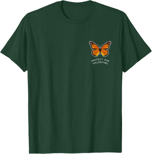 Protect Our Pollinators Shirt Butterflies T-Shirt - T-Shirt | Forest