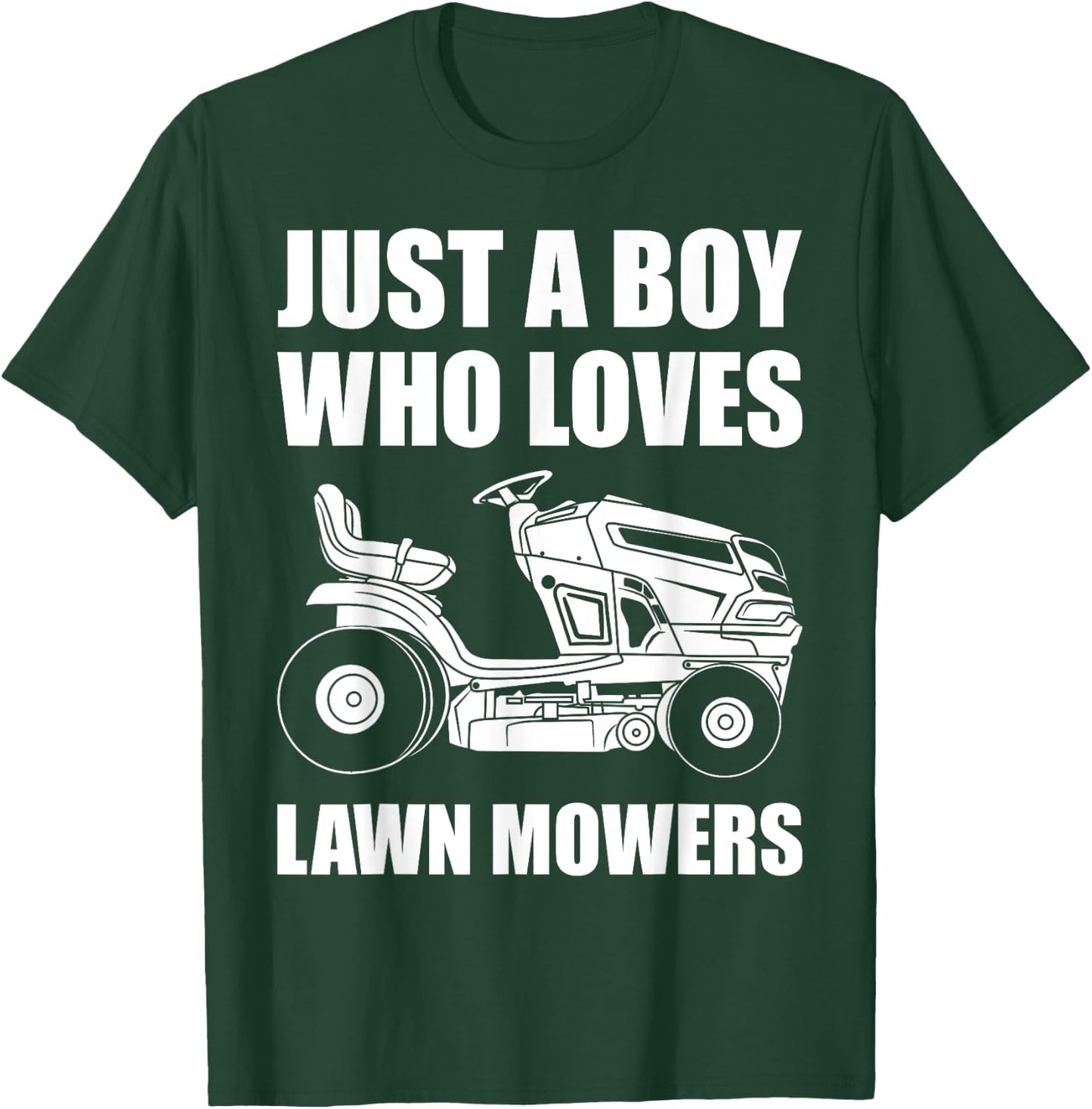 Cool Lawn Mower Design For Boys Kids Men Lawn Mowing Lovers T-Shirt - T-Shirt | Forest