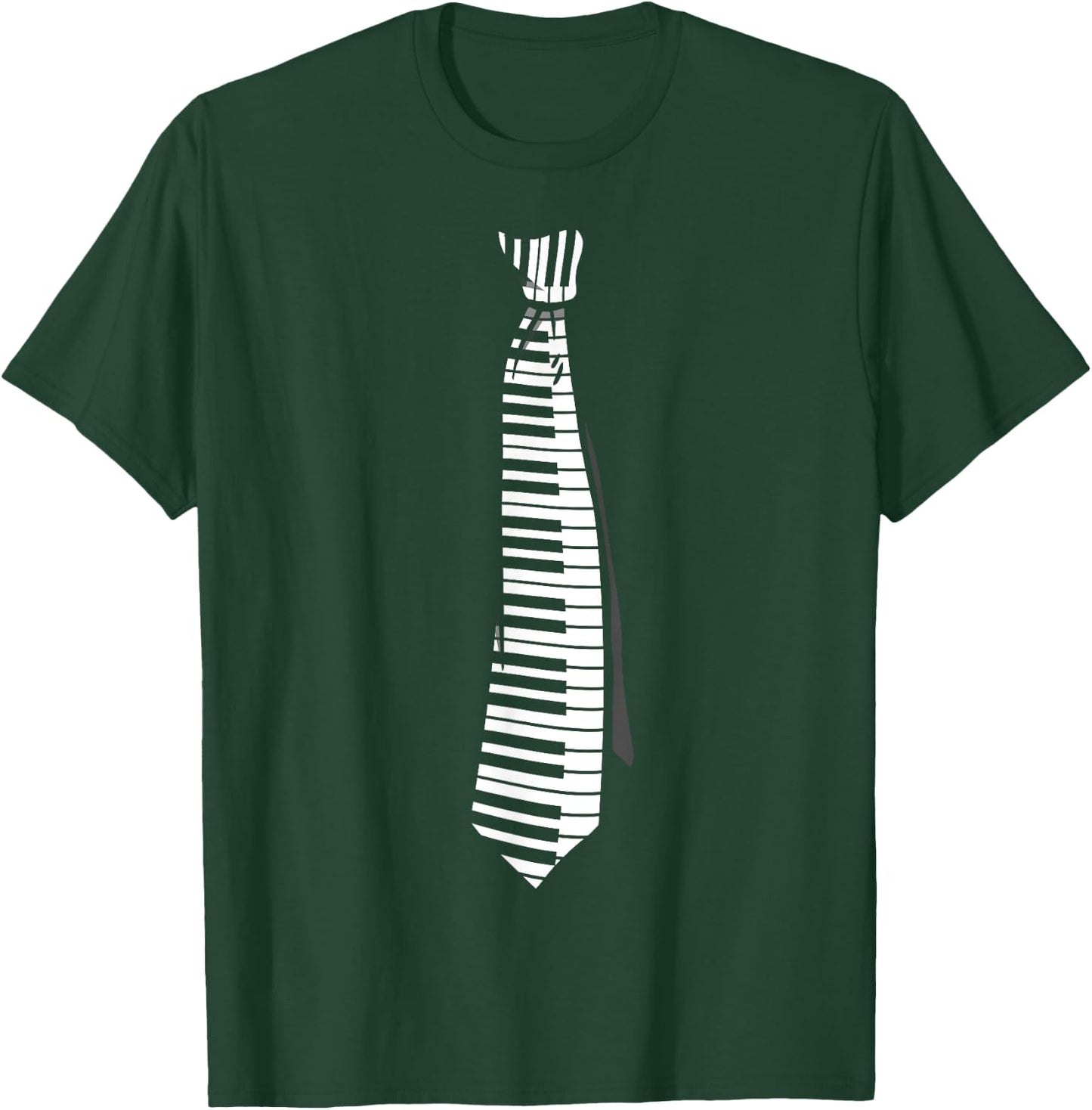 Piano Pianist Funny Keyboard Tie T-Shirt - T-Shirt | Forest