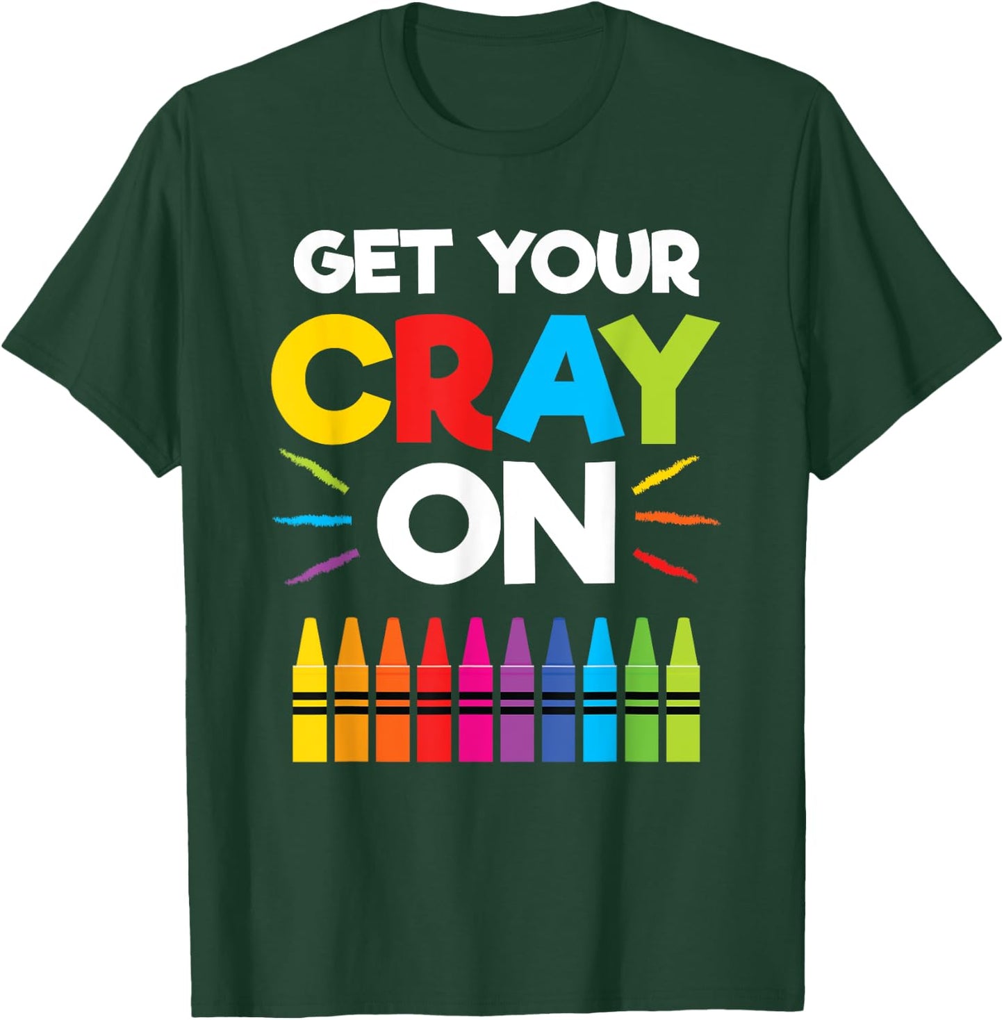 Get Your Crayon Shirt Boys Girls Kids 100th Day of School T-Shirt - T-Shirt | Forest