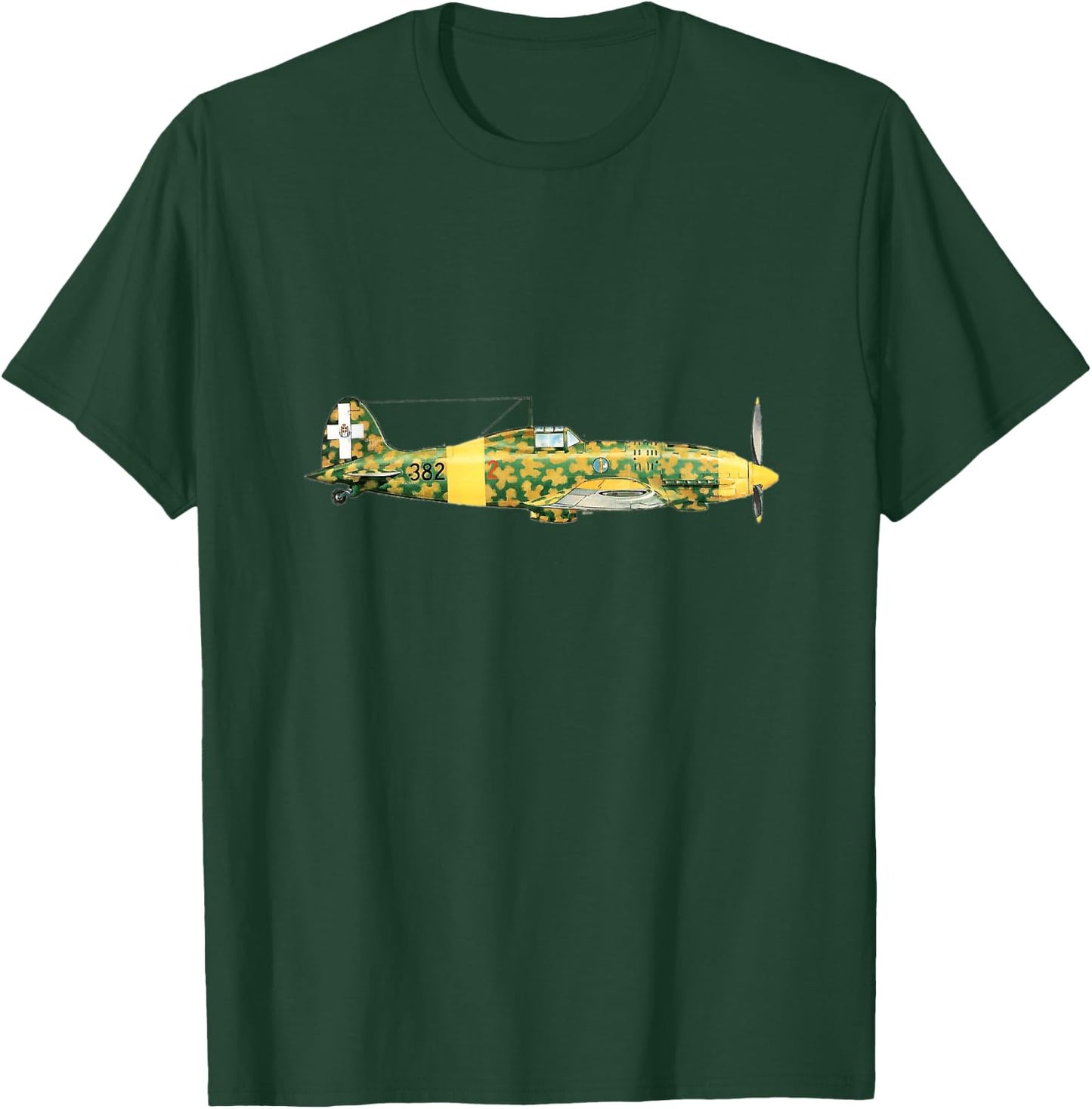 Macchi Mc 202 Folgore Italian Warbird WW2 T-Shirt - T-Shirt | Forest