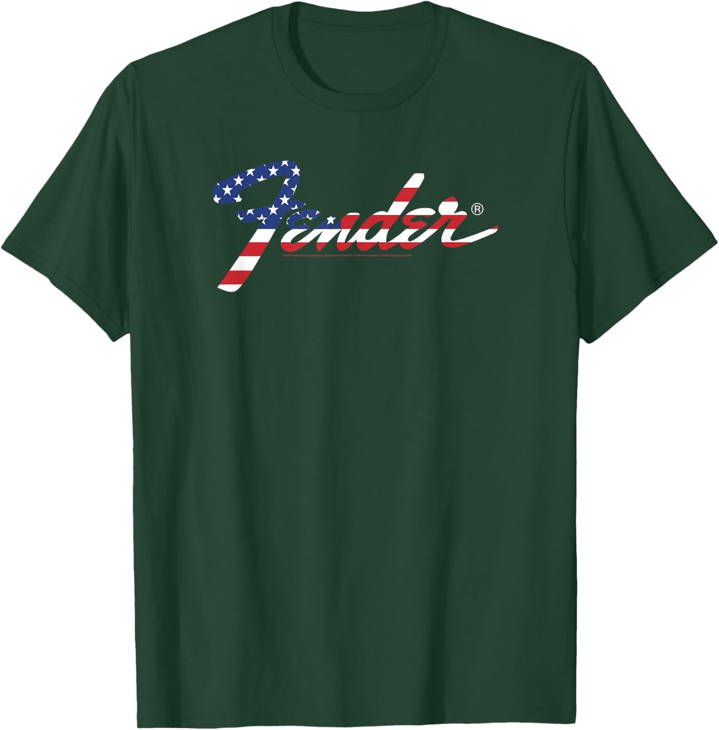 Fender American Flag Fill Logo T-Shirt - T-Shirt | Forest