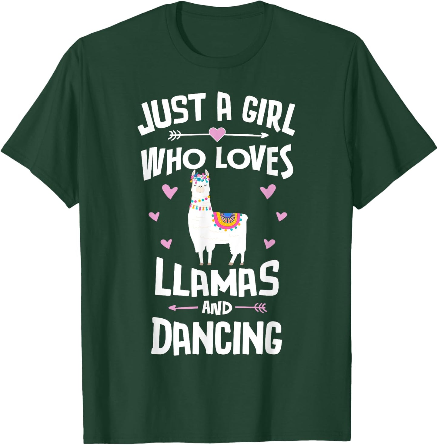 Just A Girl Who Loves Llamas And Dancing Gift Women T-Shirt - T-Shirt | Forest