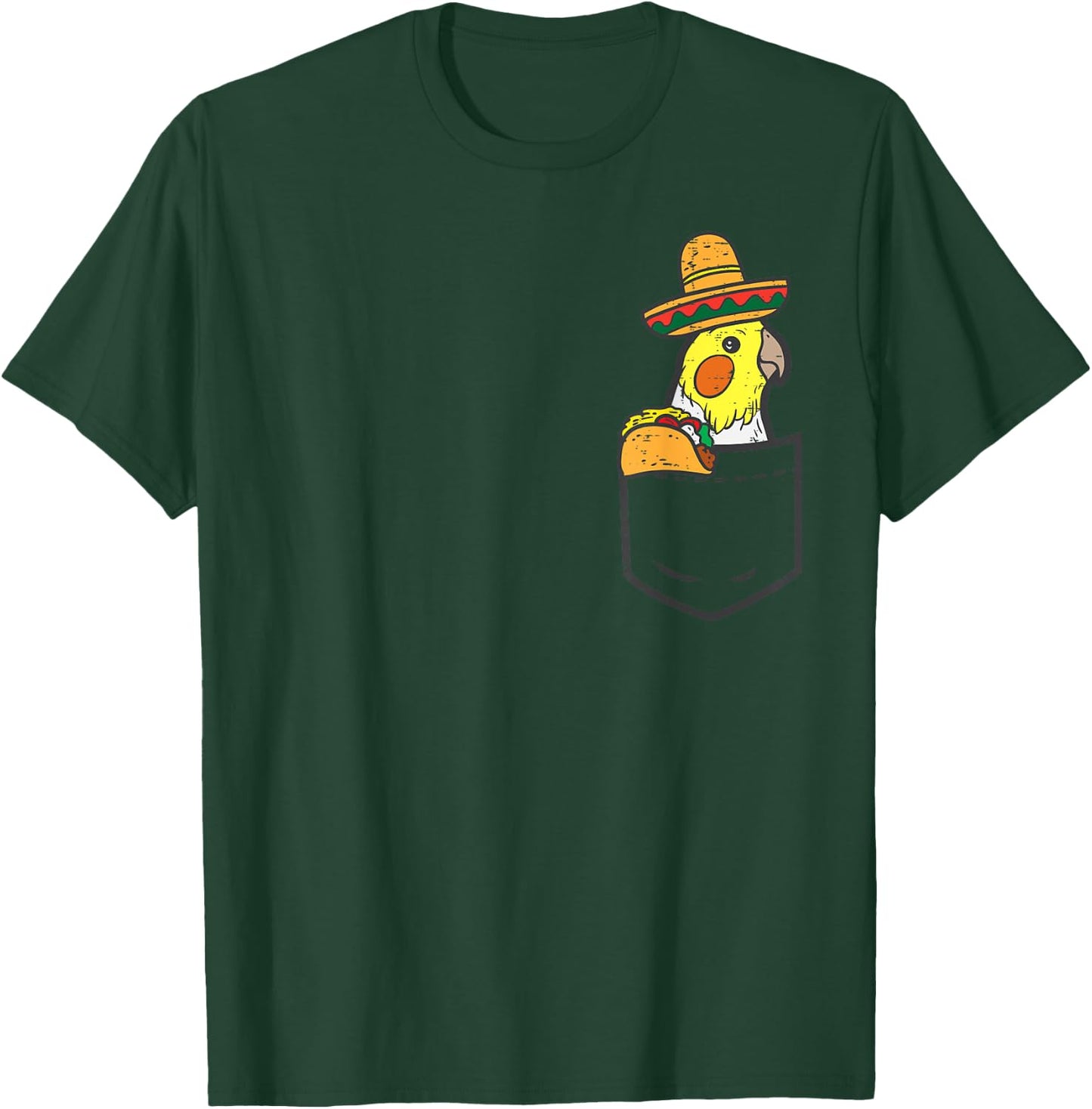 Mexican Cockatiel Bird Pocket Fiesta Cinco De Mayo Kids T-Shirt - T-Shirt | Forest