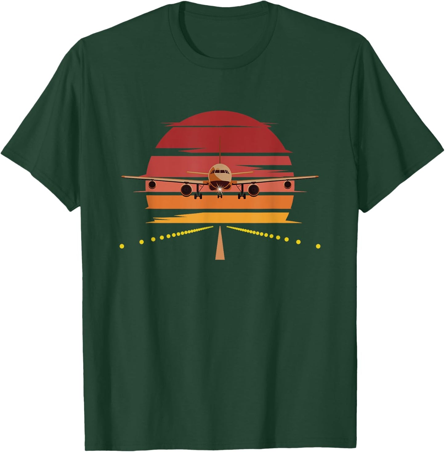 Pilot & Gifts Retro Airplane Pilot - Men's Black Small Classic Fit Short Sleeve Cotton 60% Polyester 40% T-Shirt - T-Shirt | Forest