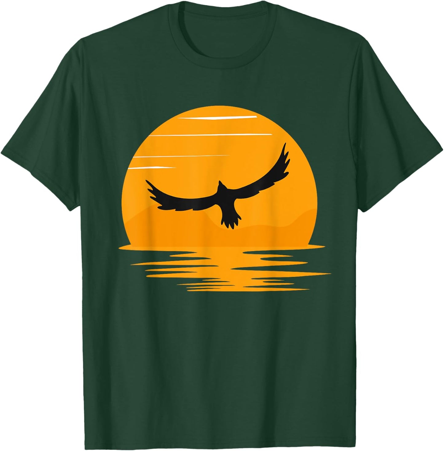 Flying Soaring Bald Eagle Bird Lover Gift Women Kids T-Shirt - T-Shirt | Forest