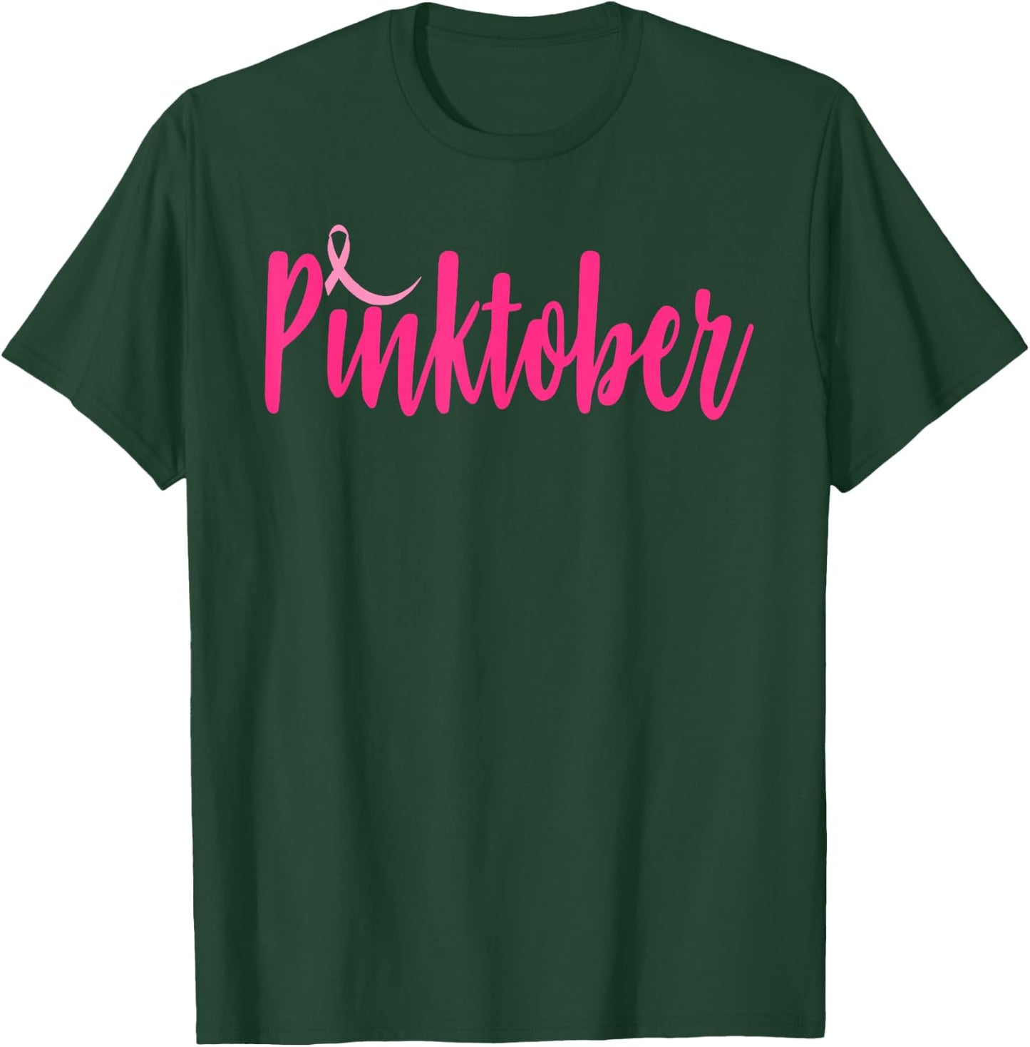 Pinktober Breast Cancer Awareness Cure inspire ladies T-Shirt - T-Shirt | Forest