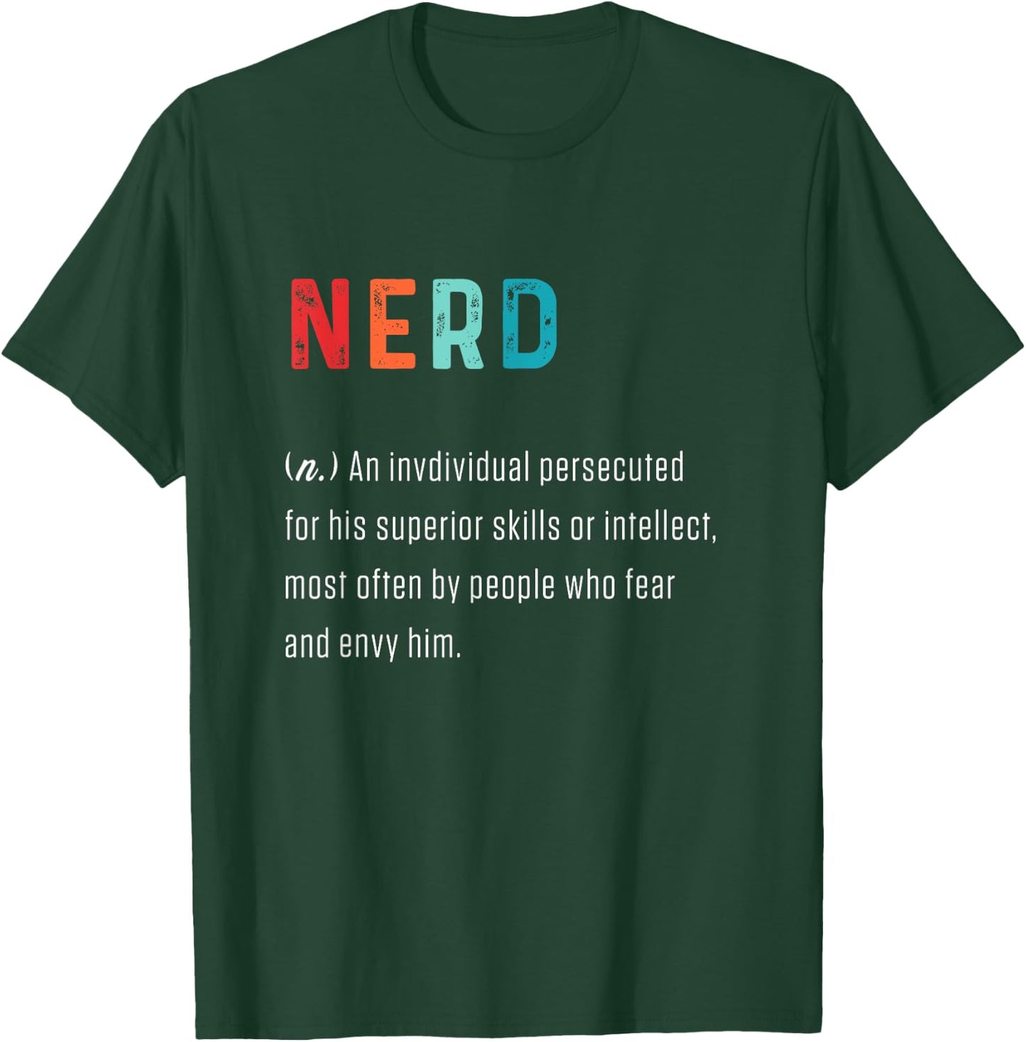 Funny Retro Nerd Definition Geek Gamer Scientist Computer T-Shirt - T-Shirt | Forest