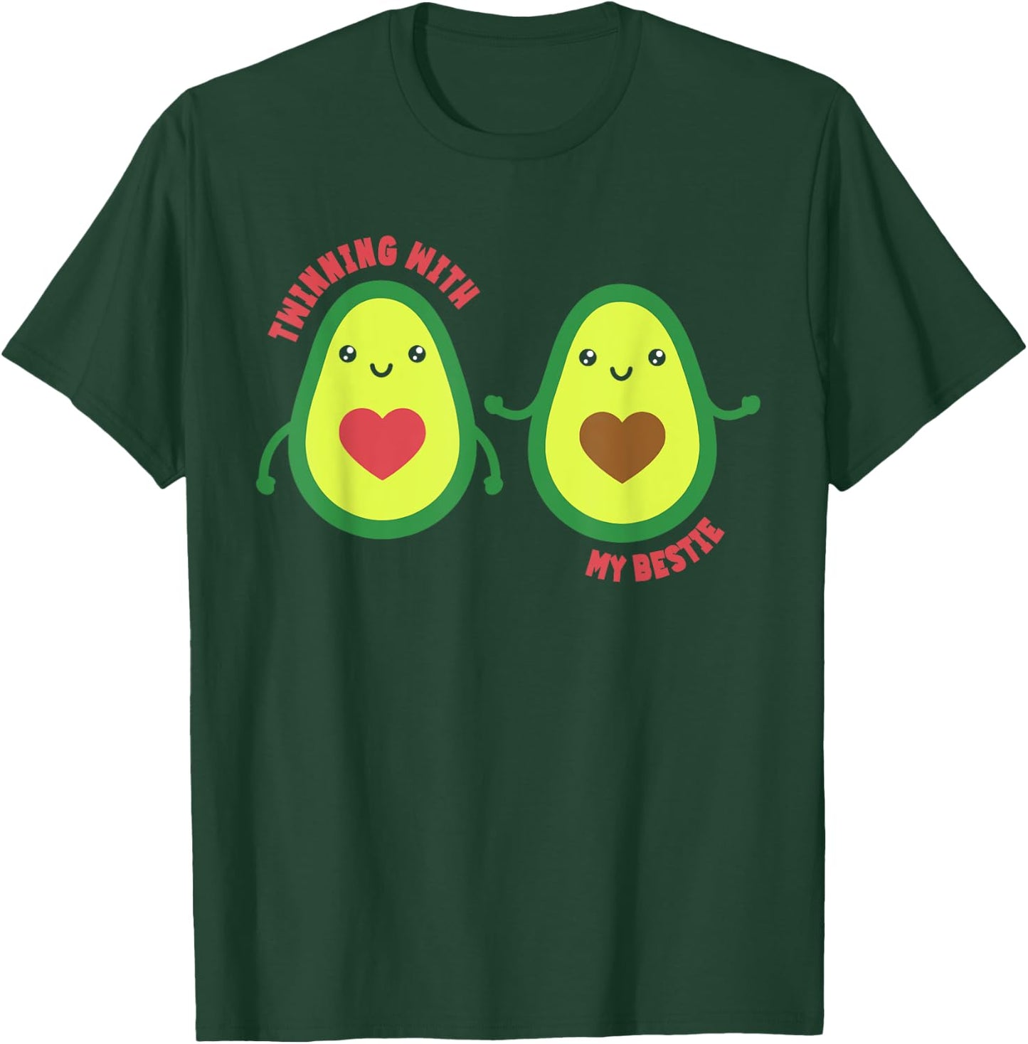 Matching Twin Twinning With My Bestie Avocado T-Shirt - T-Shirt | Forest
