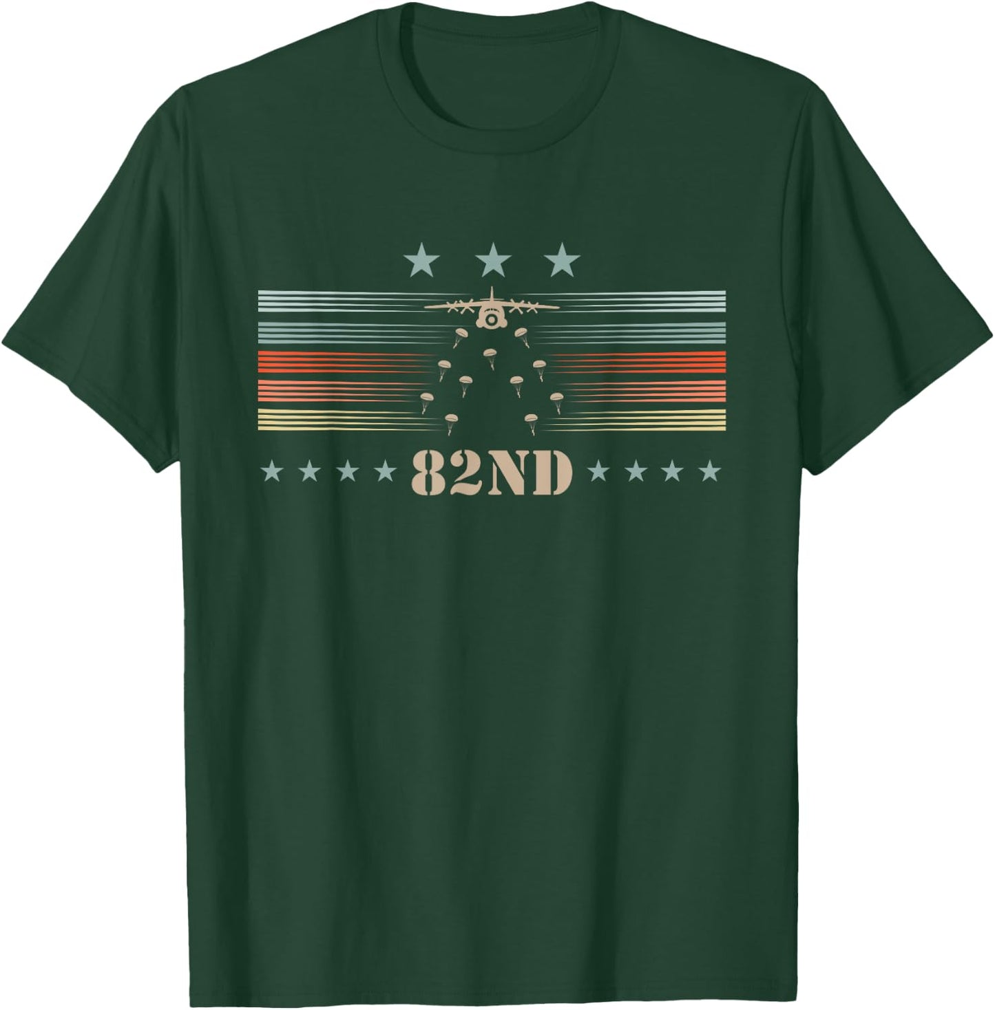 82nd Airborne Paratrooper Vintage T-Shirt - T-Shirt | Forest