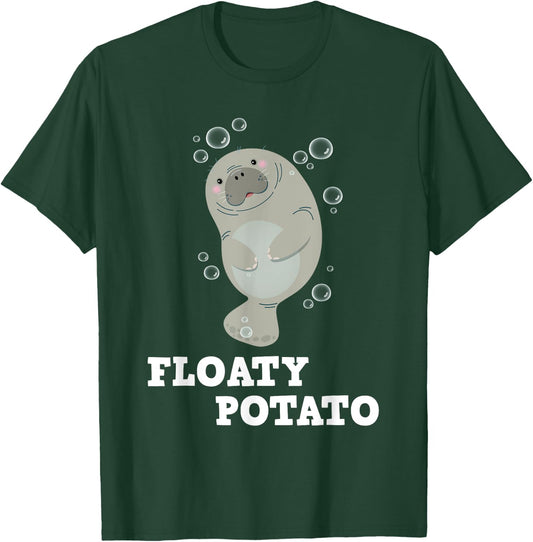 Floaty Potato - Manatee Sea Animal Lover Marine Biologist T-Shirt - T-Shirt | Forest