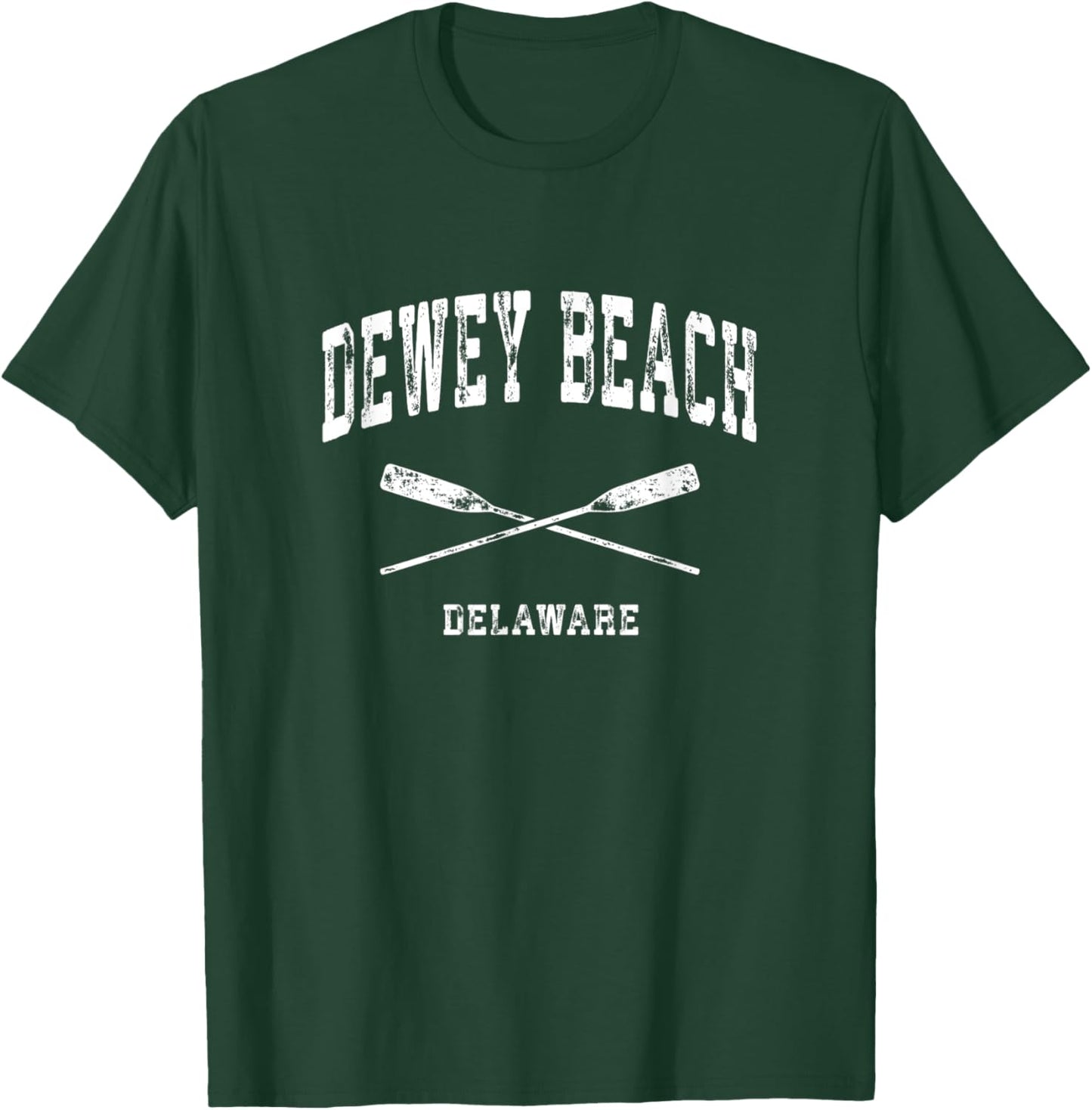 Dewey Beach Delaware Vintage Nautical Crossed Oars Women Kids T-Shirt - T-Shirt | Forest