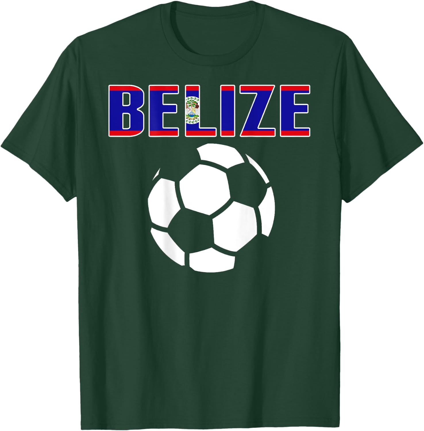 Proud Belize Soccer Lovers Jersey - Belizean Football Fans T-Shirt - T-Shirt | Forest