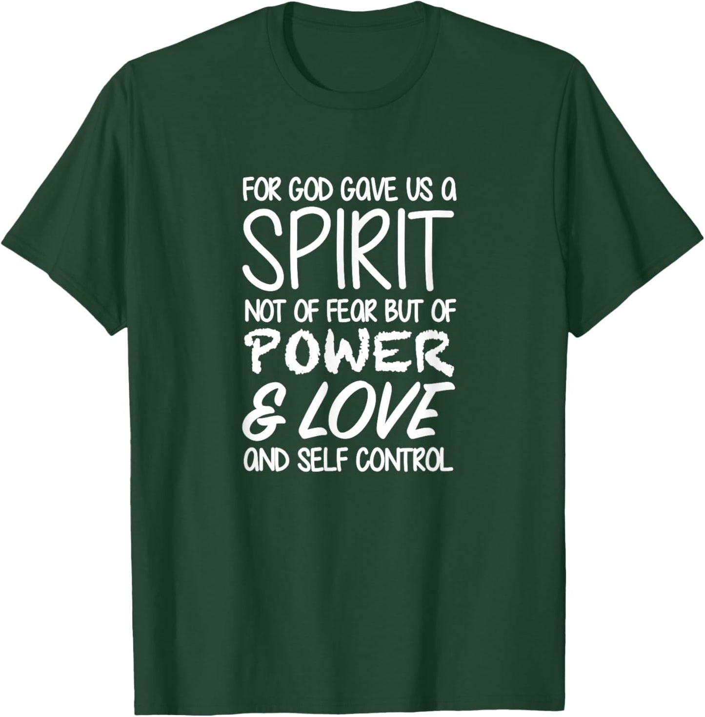 2 Timothy 1:7 - Gift & Men, Christian T-Shirt - T-Shirt | Forest