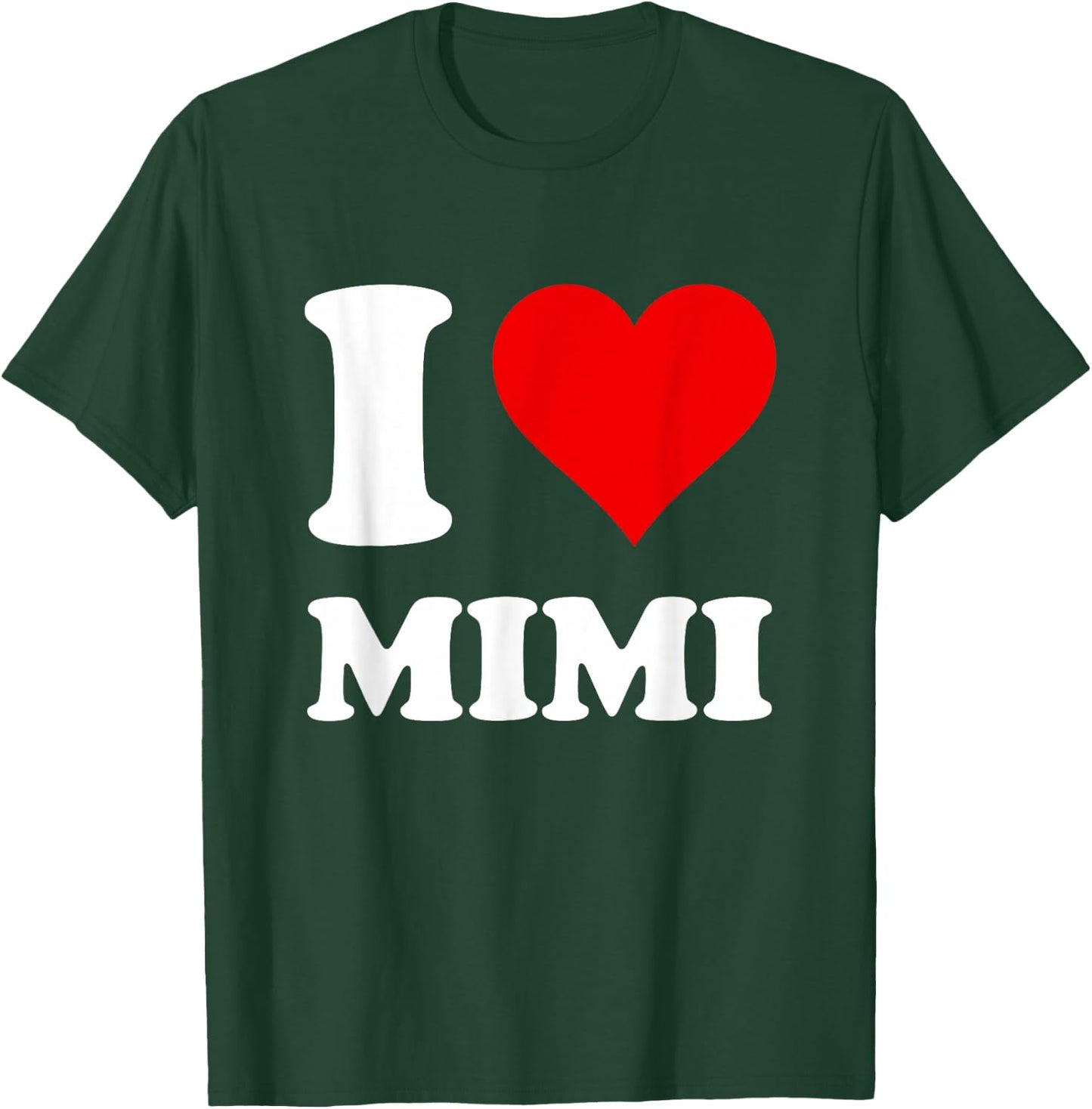 Red Heart I Love Mimi T-Shirt - T-Shirt | Forest