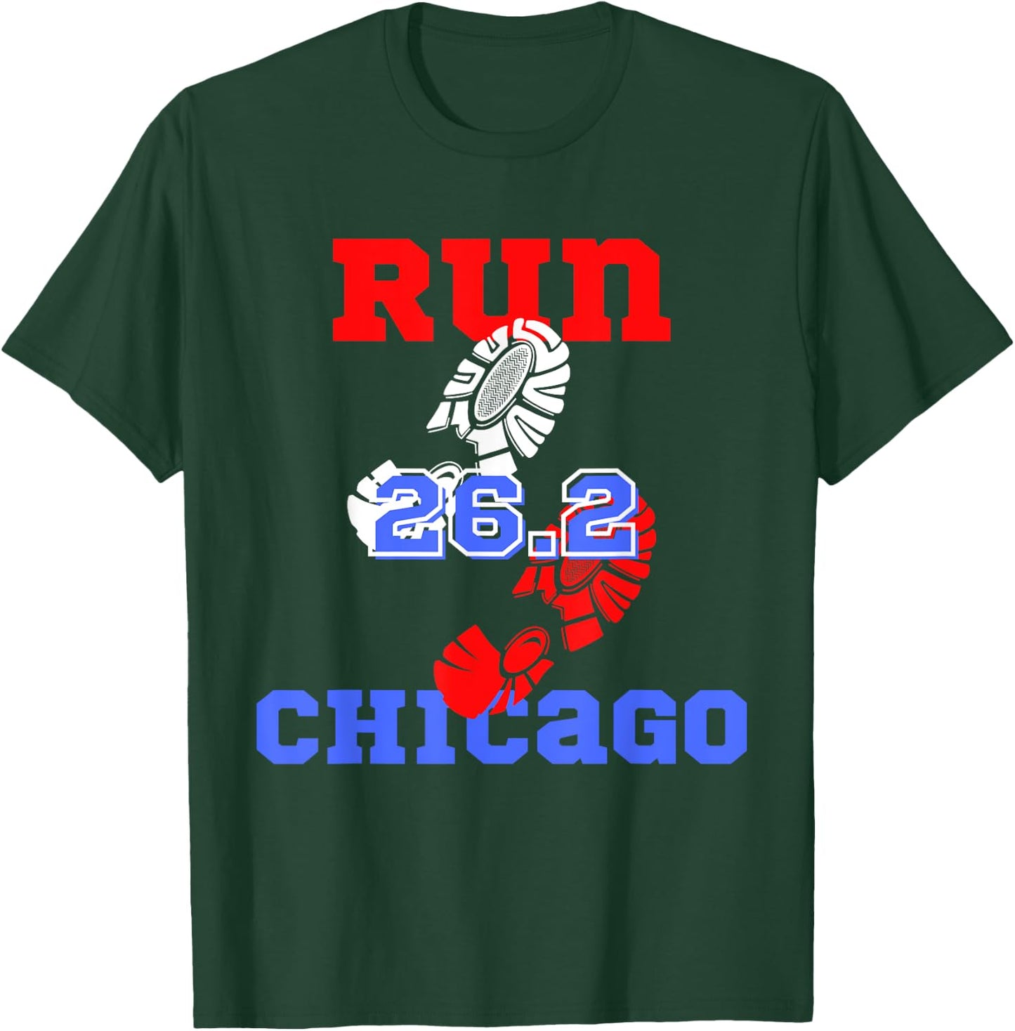 Run the Chicago 26.2 Miles Marathon Runner in Training T-Shirt - T-Shirt | Forest
