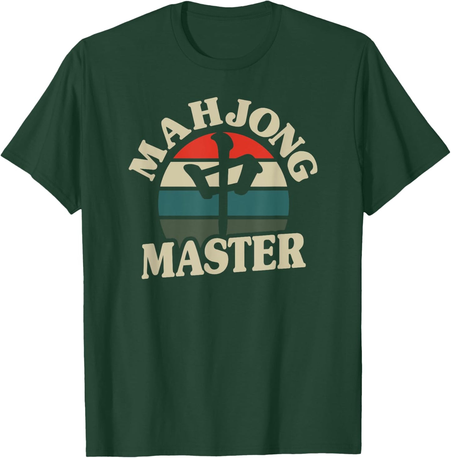 Mahjong Master Dragon Tile Majong Game Player Vintage Sunset T-Shirt - T-Shirt | Forest